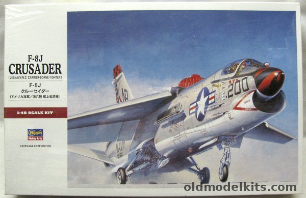 Hasegawa 1/48 Vought F-8J Crusader - US Navy VF-24 USS Hancock, PT26 plastic model kit